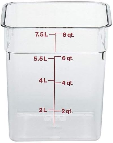 Cambro - 8SFSCW135 Camwear Polycarbonate Square Food Storage Container, 8 Quart (This does not come with a lid)