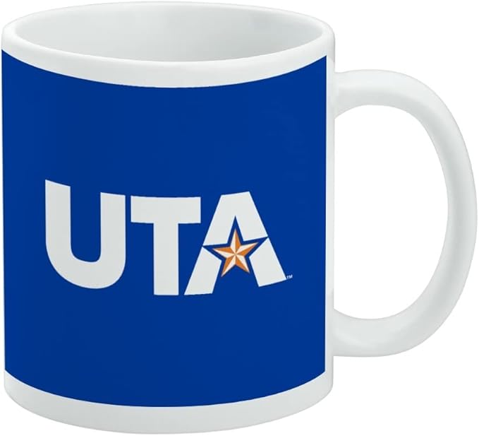 Texas at Arlington Primary Logo Ceramic Coffee Mug, Novelty Gift Mugs for Coffee, Tea and Hot Drinks, 11oz, White
