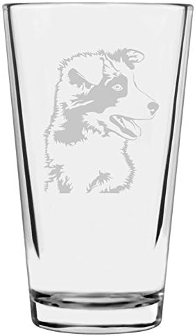 Border Collie Custom Personalized Dog Themed Etched All Purpose 16oz Pint Glass