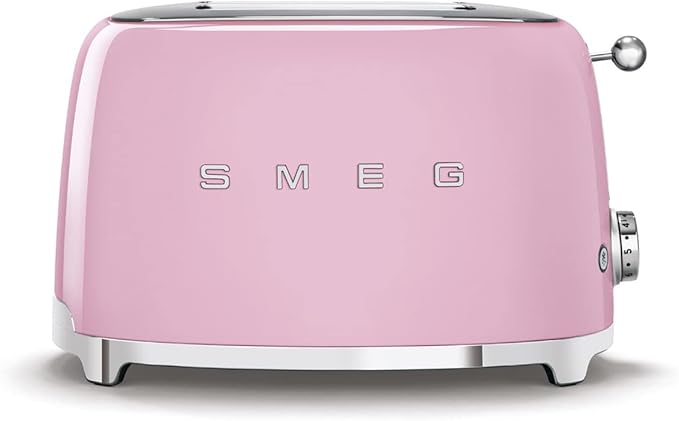 Smeg Retro Drip Coffee Machine and 2-Slice Toaster Bundle… (Pink)