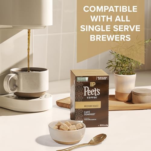 Peet's Coffee, Dark Roast Single Serve Coffee Pods - Holiday Blend 60 Count (6 Boxes of 10 Pods)