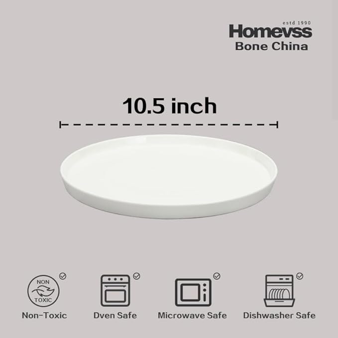 Bone China Cone Shape, Elegance White Pate 10.5", Case of 6