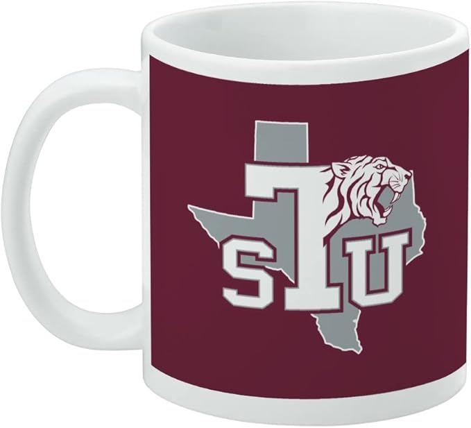 Texas Southern University Primary Logo Ceramic Coffee Mug, Novelty Gift Mugs for Coffee, Tea and Hot Drinks, 11oz, White