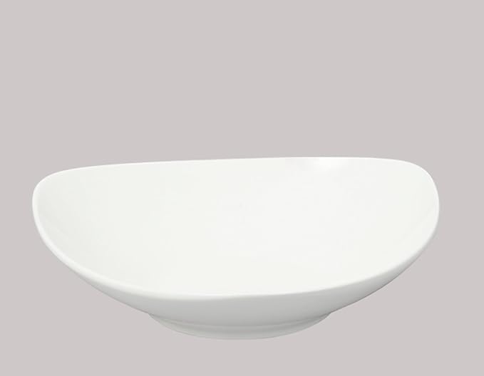 Bone China Elegance White Triangle Bowl 10oz, 5inch x 5inch, Set of 6 Pieces