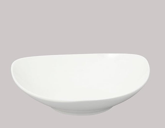 Bone China Triangular Shape, Elegance White Soup Bowl 16oz, 7.5inch x 7.5inch, Set of 6