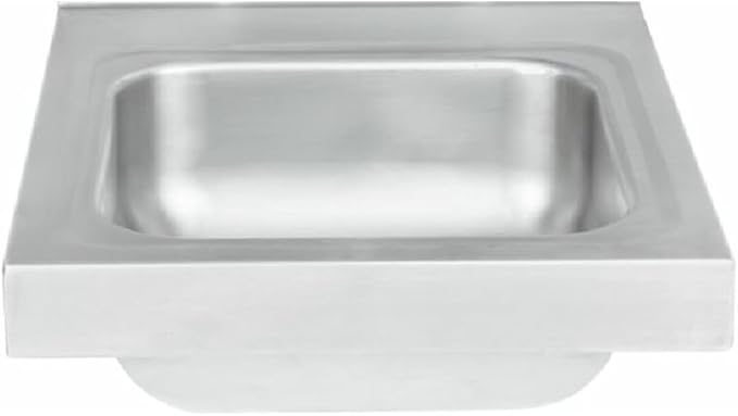 12" Wide Stainless Steel Wall Mounted Hand Sink | Commercial Prep Utility 9" x 9" Bowl for Kitchen Laundry Garage | 4" Center Gooseneck Faucet, 10" Backsplash, 16"D x 12"W x 13"H, 20 Gauge, NSF