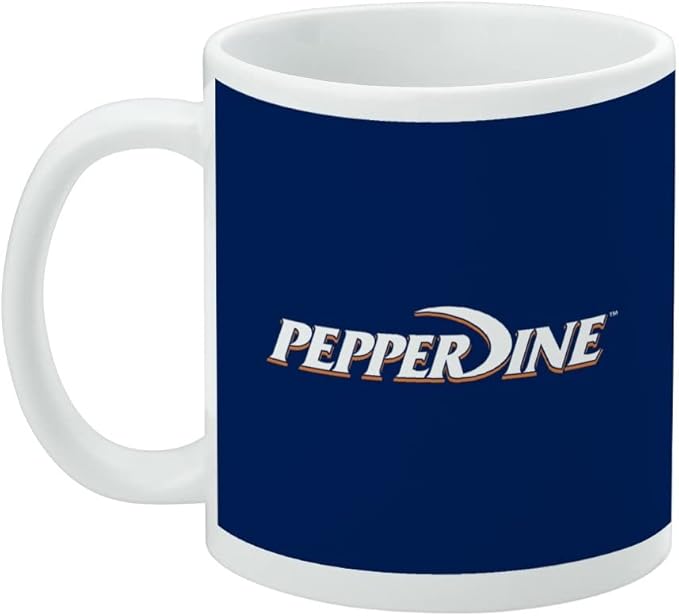 Pepperdine University Primary Logo Ceramic Coffee Mug, Novelty Gift Mugs for Coffee, Tea and Hot Drinks, 11oz, White