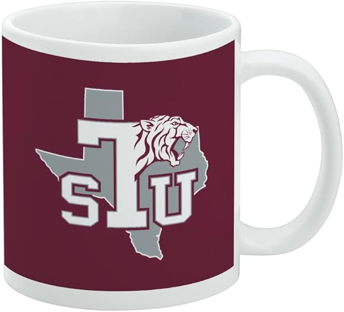 Texas Southern University Primary Logo Ceramic Coffee Mug, Novelty Gift Mugs for Coffee, Tea and Hot Drinks, 11oz, White