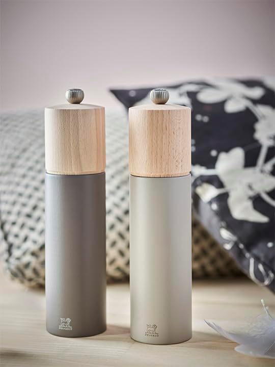 PEUGEOT - Boreal 21 cm/ 8" Pepper Mill - Classic Grind System - Made with PEFC Certified Beech Wood - Made in France - Rock Grey