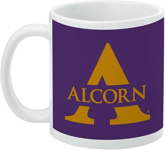 Alcorn Primary Logo Ceramic Coffee Mug, Novelty Gift Mugs for Coffee, Tea and Hot Drinks, 11oz, White