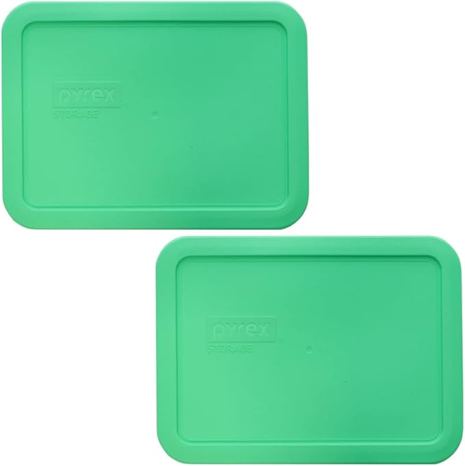 Pyrex 7210-PC 3-Cup Bright Green Food Storage Lids (2-Pack)