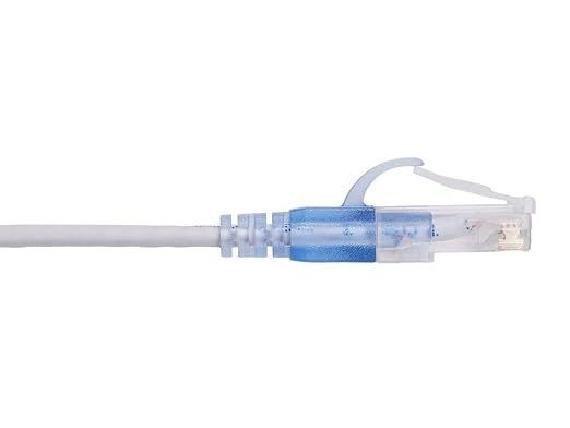 Monoprice Cat6A Ethernet Patch Cable - Snagless RJ45, 550Mhz, 10G, UTP, Pure Bare Copper Wire, 30AWG, 5-Pack, 7 Feet, White - SlimRun Series