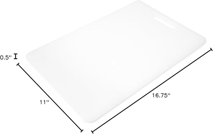 Fox Run Polyethylene Plastic Thick Bar Cutting Board, 11" x 17"