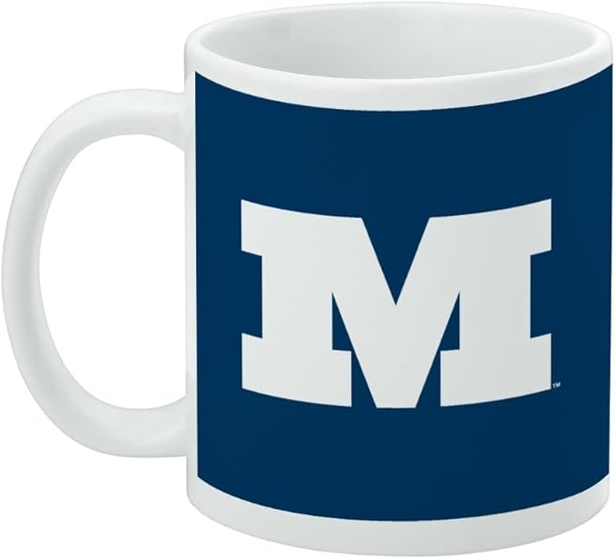 Millikin University Primary Logo Ceramic Coffee Mug, Novelty Gift Mugs for Coffee, Tea and Hot Drinks, 11oz, White