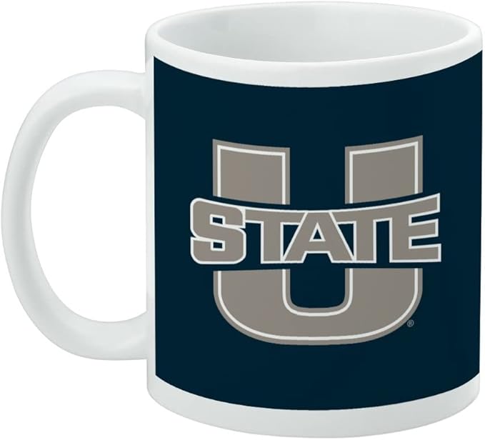Utah State University Primary Logo Ceramic Coffee Mug, Novelty Gift Mugs for Coffee, Tea and Hot Drinks, 11oz, White