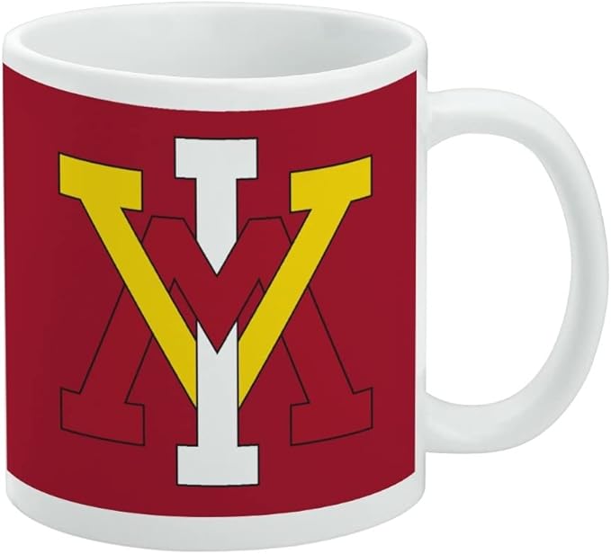 Virginia Military Institute Primary Logo Ceramic Coffee Mug, Novelty Gift Mugs for Coffee, Tea and Hot Drinks, 11oz, White