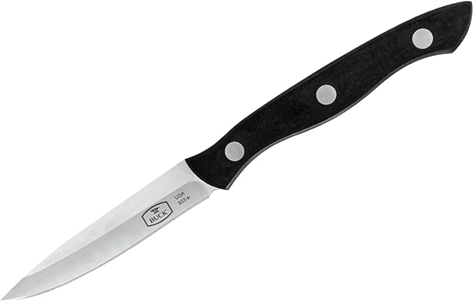 Buck Knives Kitchen 4-Inch Cutlery Paring Knife with Slate Black Paperstone Handle