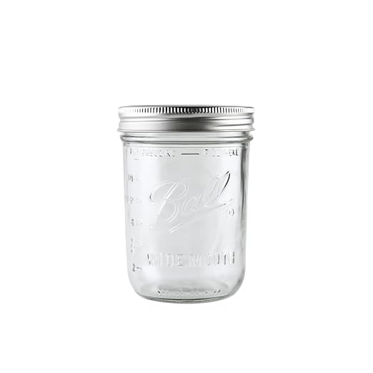 Ball - 16oz Wide Mouth Jars with Lids & Bands 12 Pack Jars, Large Glass Mason Jar for Food Storage with airtight Lid, 0.125 Gallon Glass Jar with Lid and Bands, Set of 12