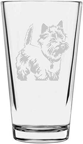 Cairn Terrier Customizable Dog Themed Etched All Purpose 16oz Pint Glass