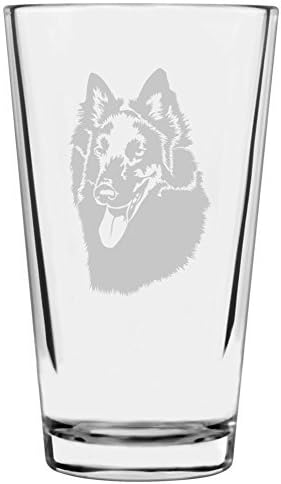 Belgian Sheepdog Custom Personalized Dog Themed Etched All Purpose 16oz Pint Glass