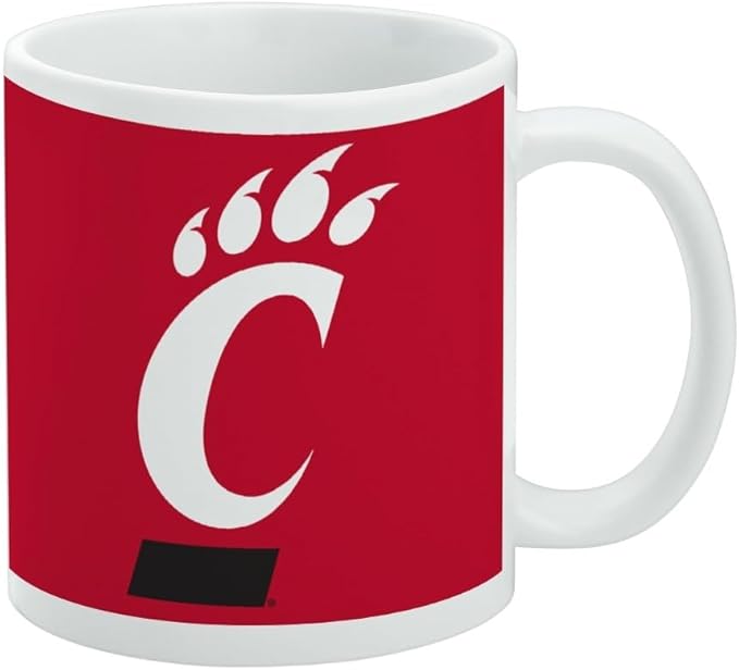 University of Cincinnati Primary Logo Ceramic Coffee Mug, Novelty Gift Mugs for Coffee, Tea and Hot Drinks, 11oz, White