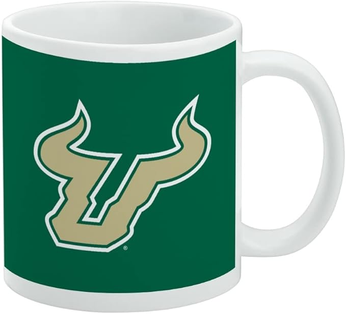 University of South Florida Primary Logo Ceramic Coffee Mug, Novelty Gift Mugs for Coffee, Tea and Hot Drinks, 11oz, White
