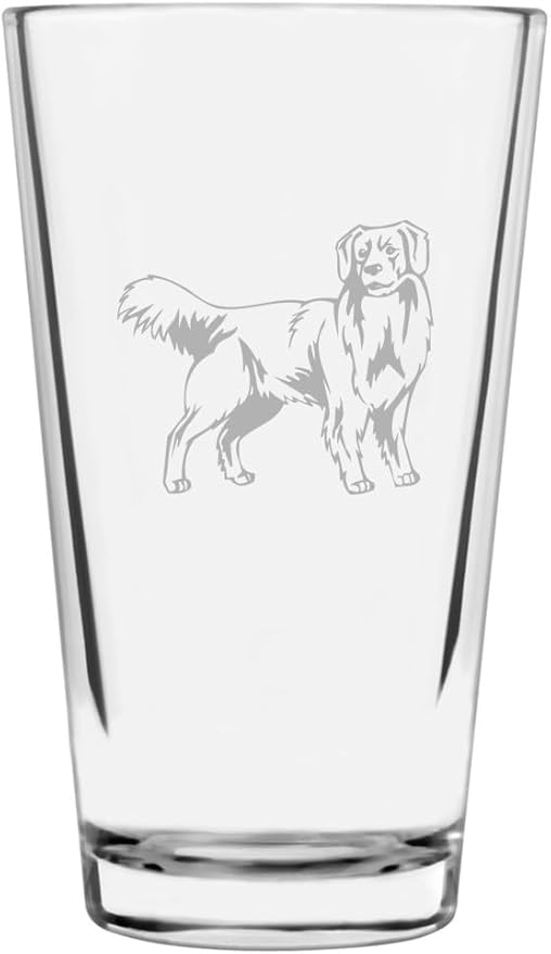 Nova Scotia Duck Tolling Retriever (Toller) Customizable Dog Themed Etched All Purpose 16oz Pint Glass