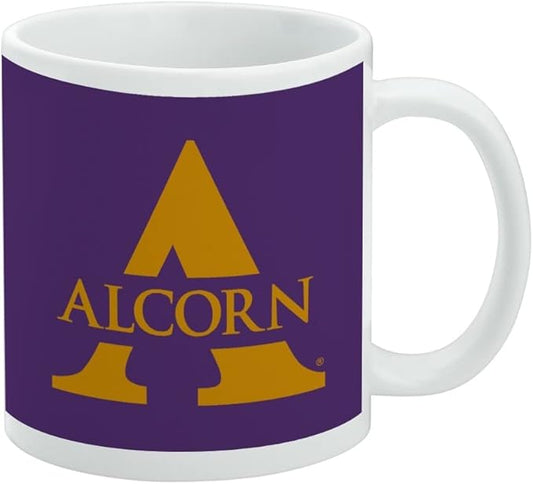 Alcorn Primary Logo Ceramic Coffee Mug, Novelty Gift Mugs for Coffee, Tea and Hot Drinks, 11oz, White