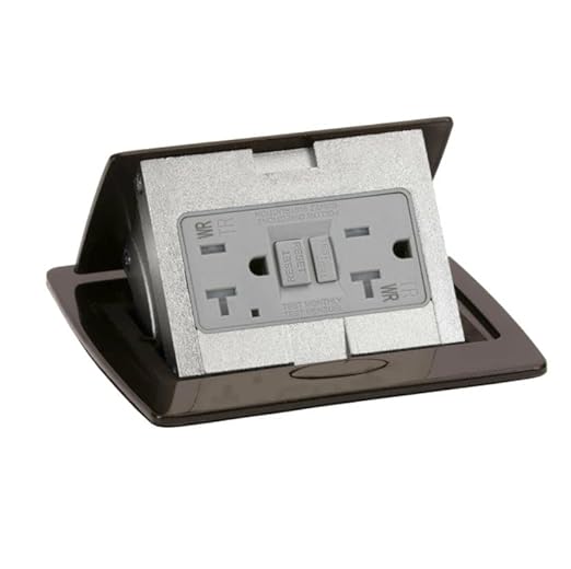 Lew Electric Pop Up Countertop Electrical Outlet, GFCI Receptacle (Dark Bronze)