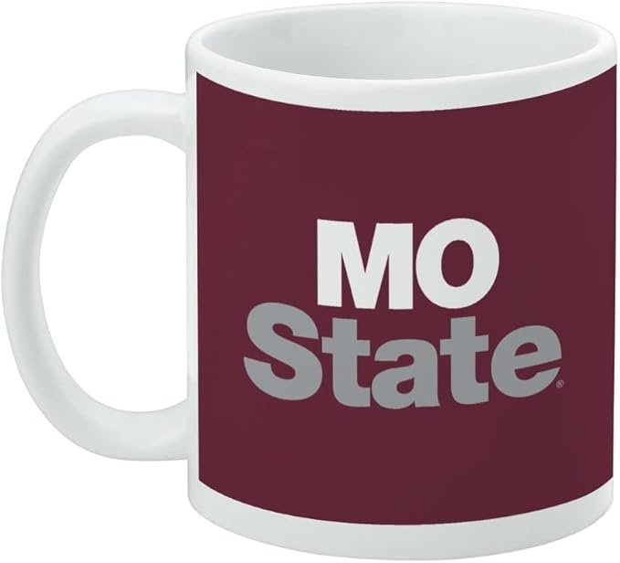 Missouri State University Primary Logo Ceramic Coffee Mug, Novelty Gift Mugs for Coffee, Tea and Hot Drinks, 11oz, White
