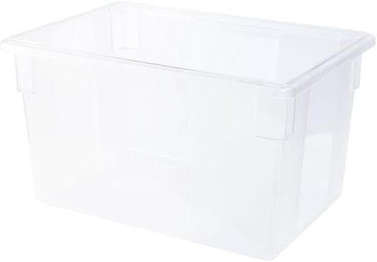 Rubbermaid Commercial Products Food Storage Box/Tote, 5 Gallon, Clear, for Restaurant/Kitchen/Cafeteria