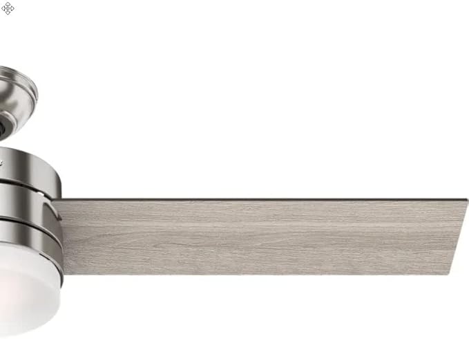 Hunter 54in Contemporary Ceiling Fan with Remote Control in Brushed Nickel (Renewed)