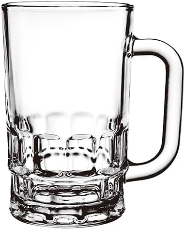 Beer Mugs Set, 11.5oz Glass Mugs With Handle, Beer Glasses For Freezer, 340ml Beer Drinking Glasses, Traditional Stein For Bar, Beverages,Coffee, Teas, Set of 4