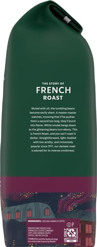 Starbucks Ground Coffee, Dark Roast Coffee, French Roast, 100% Arabica, 1 bag (28 oz) (Pack of 2)