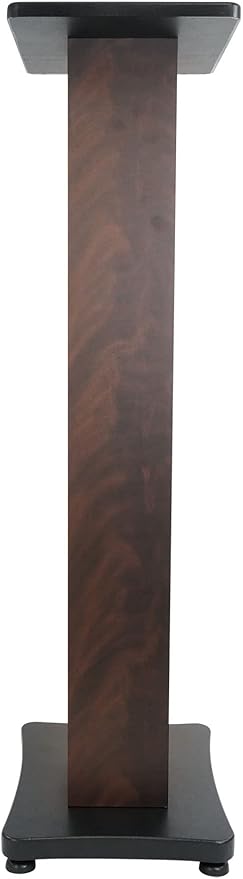 Rockville SS36D Pair 36" Home Speaker Stands, 100Lb Capacity, Fixed Height, Cable Management, Wide Stable Base, Premium Dark Wood Grain, for Home Theater and Hi-Fi Audio