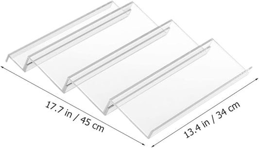 Mobestech Expandable Acrylic Spice Rack Organizer with Shelves for Kitchen Drawer Storage of Seasoning Bottles Essential Oils Vitamins and Medicine Transparent Tiered Shelf for Cabinet