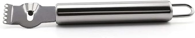 Silver Premium Stainless Steel Lemon Zester and Peeler - Dishwasher Safe, Citrus-Friendly, Ergonomic Graters, Peelers and Slicers