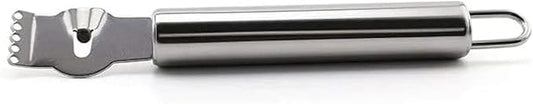 Silver Premium Stainless Steel Lemon Zester and Peeler - Dishwasher Safe, Citrus-Friendly, Ergonomic Graters, Peelers and Slicers