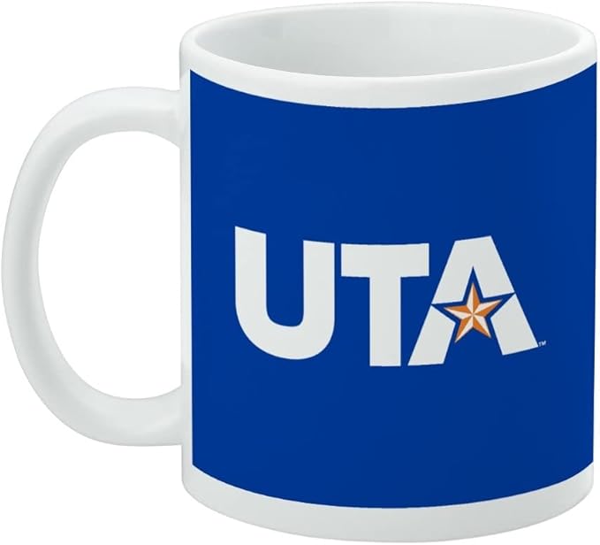 Texas at Arlington Primary Logo Ceramic Coffee Mug, Novelty Gift Mugs for Coffee, Tea and Hot Drinks, 11oz, White