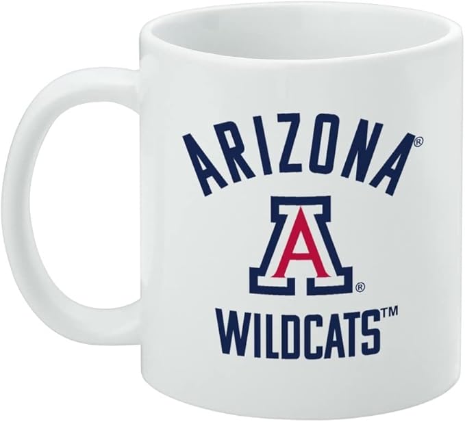 University of Arizona Official Logo Ceramic Coffee Mug, Novelty Gift Mugs for Coffee, Tea and Hot Drinks, 11oz, White