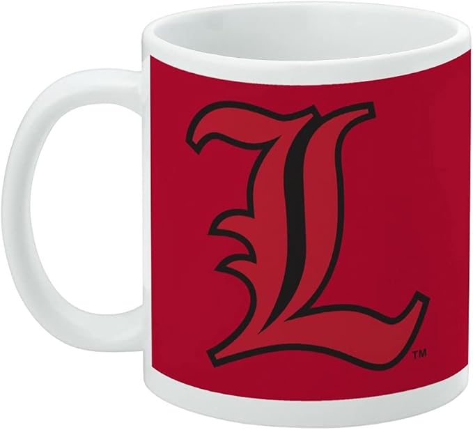 University of Louisville Primary Logo Ceramic Coffee Mug, Novelty Gift Mugs for Coffee, Tea and Hot Drinks, 11oz, White
