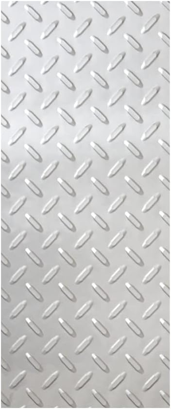 RESILIA - Premium Under The Sink Mat- Large Universal Size, Cut to Fit Cabinets, Shelf & Drawer Liners, Thick Plastic Diamond Plate Surface, 24 x 48 inches, Silver, Made in The USA