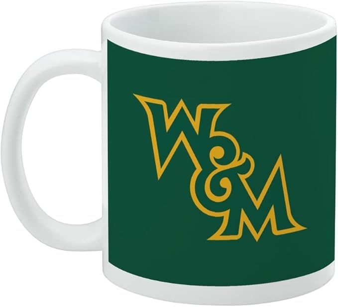 College of William & Mary Primary Logo Ceramic Coffee Mug, Novelty Gift Mugs for Coffee, Tea and Hot Drinks, 11oz, White