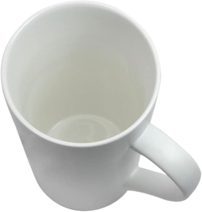 20oz Porcelain Coffee Mugs Set of 2, Large Tall Coffee Mugs with Handles, Modern Ceramic Coffee Cups for Coffee, Tea, Cocoa, Milk, Gifts for Women Men - White