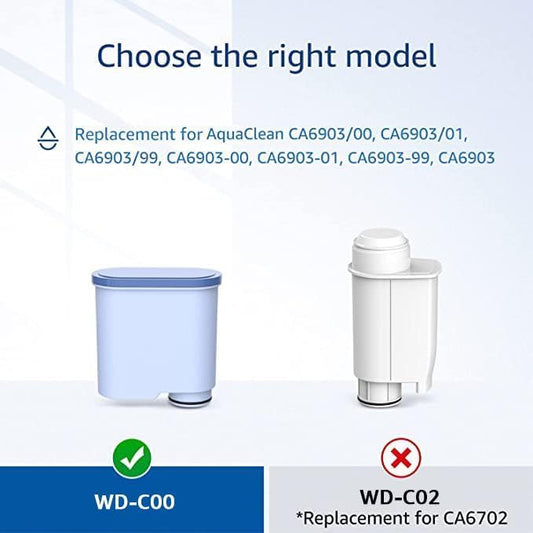 Waterdrop Coffee Water Filter, Replacement for Philips® AquaClean® CA6903/10 CA6903/22, Saeco® and Philips® Fully Automatic Coffee Machines, TÜV SÜD certified, Reduces PFAS, PFOA/PFOS, 3 Packs