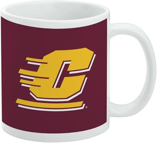 Central Michigan University Logo Ceramic Coffee Mug, Novelty Gift Mugs for Coffee, Tea and Hot Drinks, 11oz, White