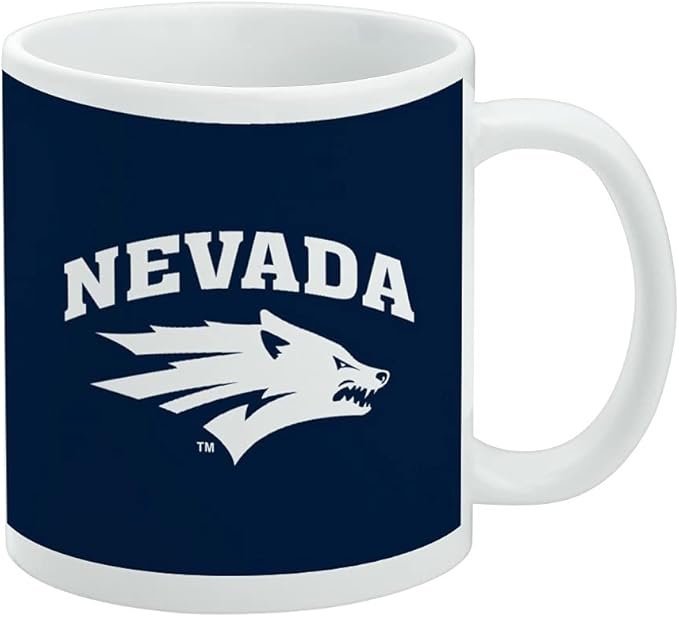 University of Nevada, Reno Primary Logo Ceramic Coffee Mug, Novelty Gift Mugs for Coffee, Tea and Hot Drinks, 11oz, White