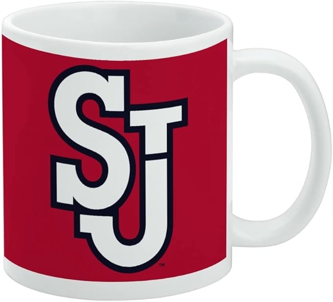 St. John's University Primary Logo Ceramic Coffee Mug, Novelty Gift Mugs for Coffee, Tea and Hot Drinks, 11oz, White