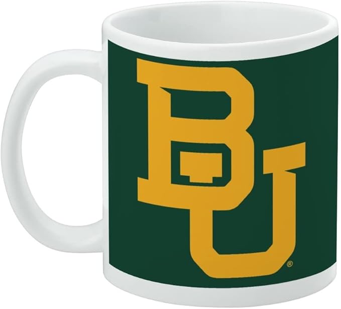Baylor University Primary Logo Ceramic Coffee Mug, Novelty Gift Mugs for Coffee, Tea and Hot Drinks, 11oz, White