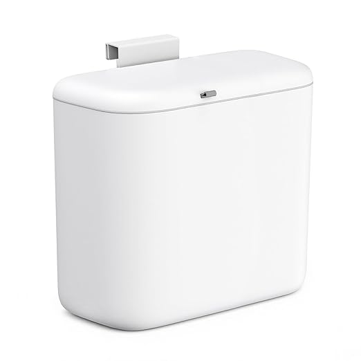 MUEE 2.4 Gal/9L Compost Bin Kitchen for Countertop or Under Sink, Hanging Small Trash Can with Lid Garbage Can Compost Bucket, Indoor Waste Basket Trash Bin for Cupboard, Bathroom, Bedroom, Office, RV